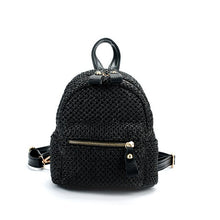 Load image into Gallery viewer, Fashion Mini Straw Designer Women Backpack Teen Shoulder Travel Bohemian Bag Elegant Simple Weave Hollow Beach Satchel Schoolbag