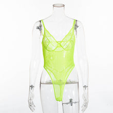 Load image into Gallery viewer, Lace Bodysuit Floral Embroidery