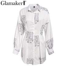 Load image into Gallery viewer, Letter print sexy mini short shirt dress

