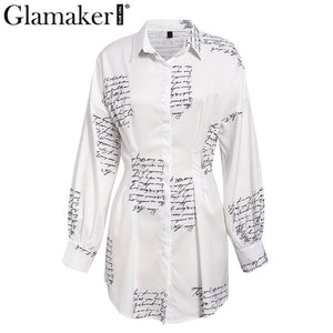 Letter print sexy mini short shirt dress