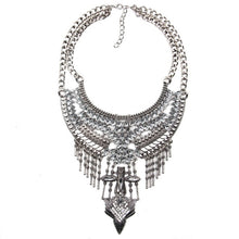 Load image into Gallery viewer, Collar Coin Necklace &amp; Pendant Vintage Crystal
