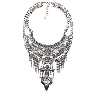 Collar Coin Necklace & Pendant Vintage Crystal