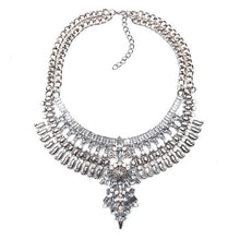 Load image into Gallery viewer, Collar Coin Necklace &amp; Pendant Vintage Crystal
