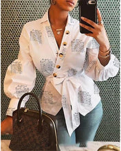 Load image into Gallery viewer, Long Sleeve V Neck Tops/Blouses
