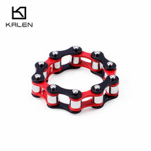 Load image into Gallery viewer, KALEN Stainless Steel Gold Motorcycle Chain Rings For Men
