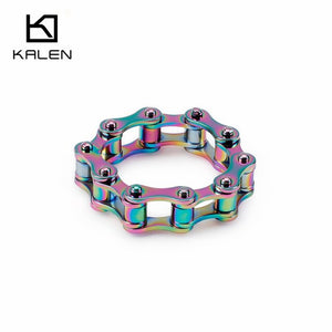 KALEN Stainless Steel Gold Motorcycle Chain Rings For Men