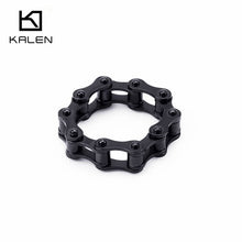 Load image into Gallery viewer, KALEN Stainless Steel Gold Motorcycle Chain Rings For Men

