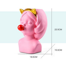 Load image into Gallery viewer, Cute Girl Bubble Gum Decoration Vase
