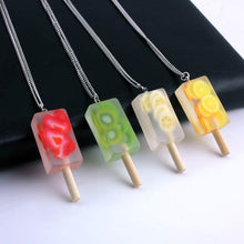 Load image into Gallery viewer, Handmade Resin Popsicle Fruit Pendant Necklace for Women
