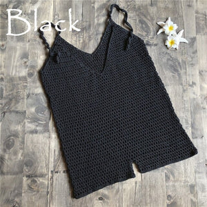 Crochet Knit Hollow Beach Jumpsuit
