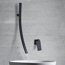Load image into Gallery viewer, Black/Chrome/Brushed Bathtub Faucet Mixer Basin Tap Shower Waterfall Long Spout Tub Bathroom Faucet Hot And Cold Water Mixer
