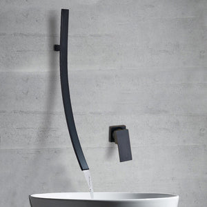 Black/Chrome/Brushed Bathtub Faucet Mixer Basin Tap Shower Waterfall Long Spout Tub Bathroom Faucet Hot And Cold Water Mixer