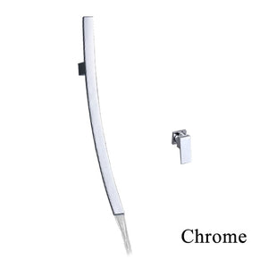Black/Chrome/Brushed Bathtub Faucet Mixer Basin Tap Shower Waterfall Long Spout Tub Bathroom Faucet Hot And Cold Water Mixer