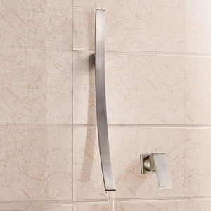 Black/Chrome/Brushed Bathtub Faucet Mixer Basin Tap Shower Waterfall Long Spout Tub Bathroom Faucet Hot And Cold Water Mixer
