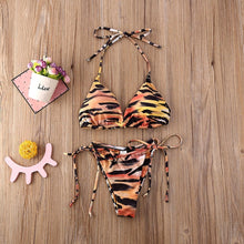 Load image into Gallery viewer, Sexy Tiger Two Piece Bikini Set
