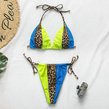 Load image into Gallery viewer, Halter Leopard Bikini
