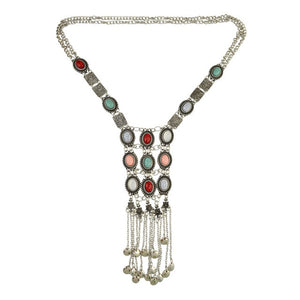 Long Ethnic Necklace Pendant