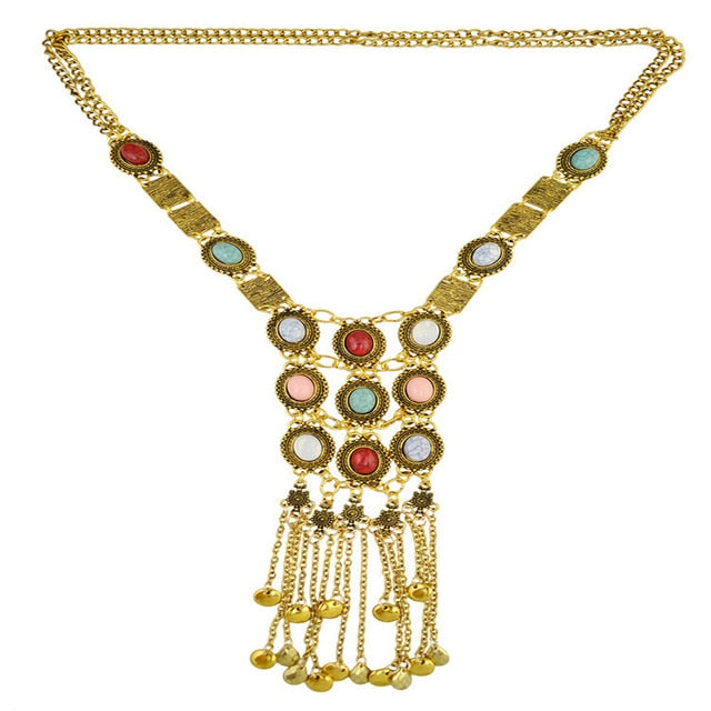 Long Ethnic Necklace Pendant
