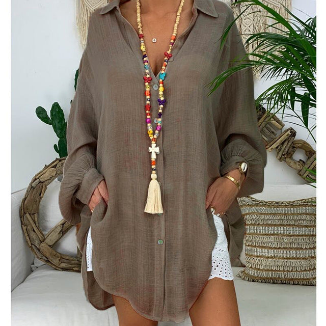 Cotton Linen Top/Blouse or Tunic