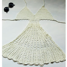 Load image into Gallery viewer, Handmade Crochet Deep V Neck Backless Dress
