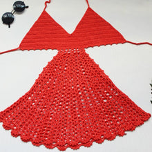 Load image into Gallery viewer, Handmade Crochet Deep V Neck Backless Dress

