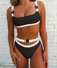Load image into Gallery viewer, Sexy Bandeau Swimsuit Micro Sport Bikini Set Ribbed Swimwear Women 2019 Buckle Bikini High Cut Swimsuits Push Up Swimming Suits
