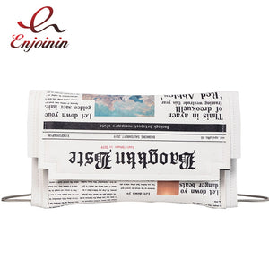 Casual Newspaper Envelope Crossbody Handbag