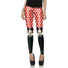 Load image into Gallery viewer, [Youre My Secret] New Arrival Cute Mini Mouse Red Dot Printed Sexy Slim Fitness Ankle Knee Length Leggings For Women
