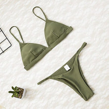 Load image into Gallery viewer, Micro Bikini Solid Beach Brazilian Thong
