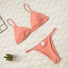 Load image into Gallery viewer, Micro Bikini Solid Beach Brazilian Thong
