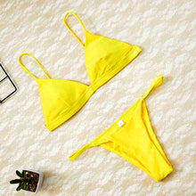Load image into Gallery viewer, Micro Bikini Solid Beach Brazilian Thong

