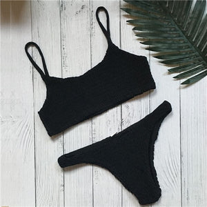 Sexy Bikini Push-up Pleated Triangle