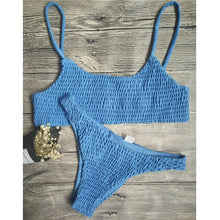 Load image into Gallery viewer, Sexy Bikini Push-up Pleated Triangle
