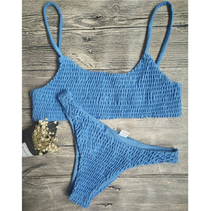 Sexy Bikini Push-up Pleated Triangle