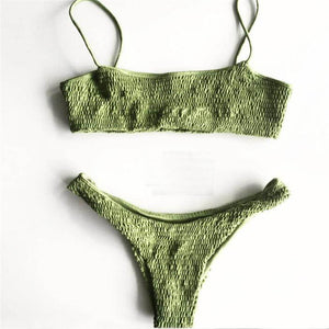 Sexy Bikini Push-up Pleated Triangle