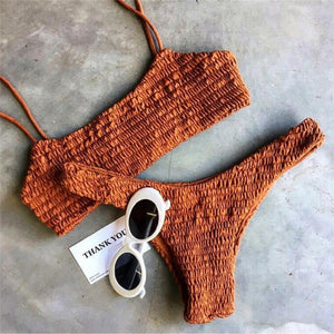 Sexy Bikini Push-up Pleated Triangle
