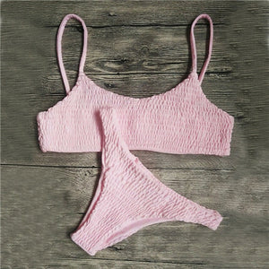 Sexy Bikini Push-up Pleated Triangle
