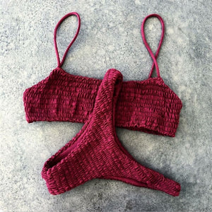 Sexy Bikini Push-up Pleated Triangle