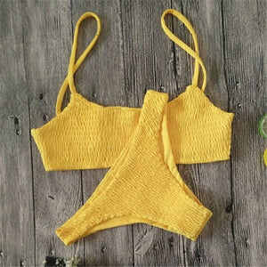 Sexy Bikini Push-up Pleated Triangle