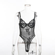 Load image into Gallery viewer, Lace Bodysuit Floral Embroidery

