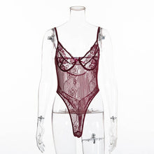 Load image into Gallery viewer, Lace Bodysuit Floral Embroidery
