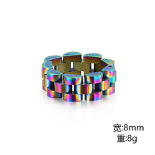 Load image into Gallery viewer, KALEN Stainless Steel Gold Motorcycle Chain Rings For Men
