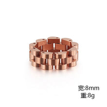 Load image into Gallery viewer, KALEN Stainless Steel Gold Motorcycle Chain Rings For Men
