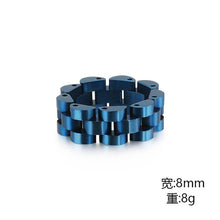 Load image into Gallery viewer, KALEN Stainless Steel Gold Motorcycle Chain Rings For Men
