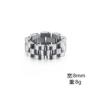 KALEN Stainless Steel Gold Motorcycle Chain Rings For Men