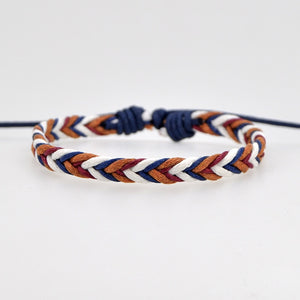 Handmade Vintage Rope Charm Bracelet For Women Men Brown Adjustable String Bracelet Jewelry