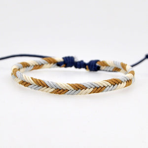 Handmade Vintage Rope Charm Bracelet For Women Men Brown Adjustable String Bracelet Jewelry