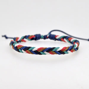 Handmade Vintage Rope Charm Bracelet For Women Men Brown Adjustable String Bracelet Jewelry