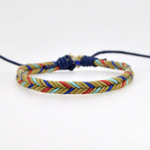 Handmade Vintage Rope Charm Bracelet For Women Men Brown Adjustable String Bracelet Jewelry
