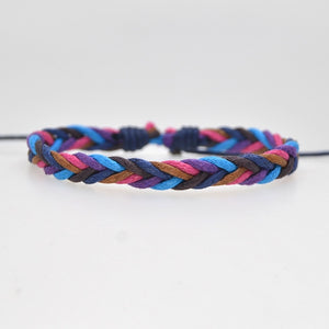 Handmade Vintage Rope Charm Bracelet For Women Men Brown Adjustable String Bracelet Jewelry